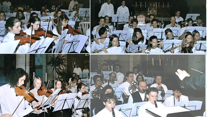 Het KMTO-ensemble enkele jaren later tijdens een kerstconcert