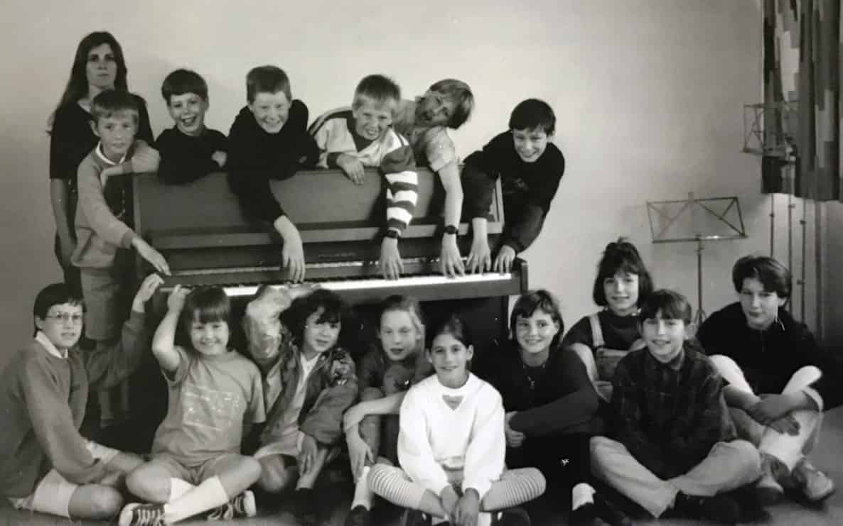 Groepsfoto notenleer-starters (historische foto)